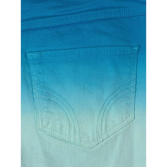 NWT Hollister Ombre‎ Blue Aqua Cutoff Shorts Size 5 W27 Deadstock Y2K - Picture 5 of 7